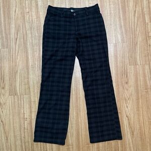 Lee #11165 Women's Plaid Mid Rise Regular Fit Straight Leg Stretch Knit Pant
